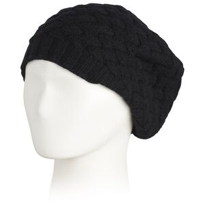 PORTOLANO
Slouchy Hat (Black Knit Beanie)